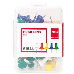 Ghim Cắm Bảng Deli 35 Chiếc Nhiều Màu - Đồ Dùng Học Tập Chất Lượng Cao, Dễ Dàng Cầm Nắm, An Toàn Cho Người Sử Dụng