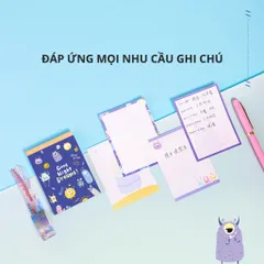 Giấy Note Ghi Chú Hoạt Hình Deli x Little Hungry Devil 21720 - Thiết Kế Dễ Thương, Chống Nước, Tiện Dụng Cho Mọi Nhu Cầu