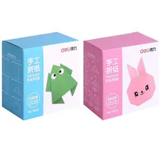 Hộp 100 Giấy Thủ Công Nhiều Màu Deli 74813 - Sáng Tạo Nghệ Thuật Cho Bé, Đồ Thủ Công Học Tập Thú Vị