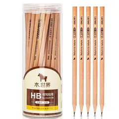 Hộp 50 Bút Chì Gỗ Lục Giác Deli 33410 - Đầu Chì Than Mềm 2B/HB, Nét Bút Mượt Mà, Chất Liệu Gỗ Cao Cấp