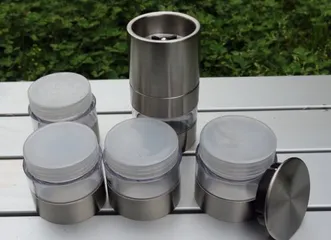 Hộp Đựng Gia Vị 4 Tầng Kèm Đầu Xay Tiêu Bằng Tay Cool Camp - Tiện Lợi Khi Cắm Trại Và Dã Ngoại, Chất Liệu Thép Không Gỉ
