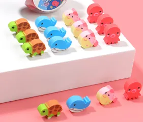 Hộp tẩy học sinh Deli đủ màu 20 chiếc 7533 - Bộ tẩy đáng yêu cho trẻ em, dụng cụ học tập tiện lợi cho trường học và văn phòng