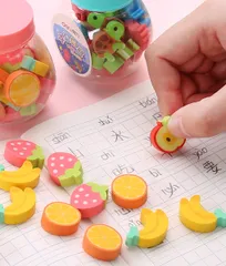 Hộp tẩy học sinh Deli đủ màu 20 chiếc 7533 - Bộ tẩy đáng yêu cho trẻ em, dụng cụ học tập tiện lợi cho trường học và văn phòng