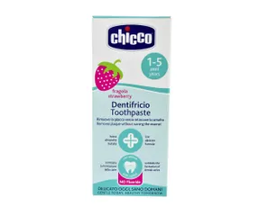 Kem Đánh Răng Hương Dâu Chicco 12M+ 50ml - An Toàn Cho Răng Miệng Trẻ Nhỏ, Ngăn Ngừa Sâu Răng, Không Chất Bảo Quản