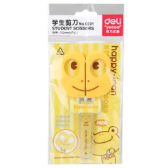 Kéo Thủ Công Học Sinh Deli 6031 - Chất Liệu Nhựa ABS, Có Nắp Bảo Vệ, Lưỡi Thép Không Gỉ, Tiện Dụng Cho Văn Phòng và Học Tập