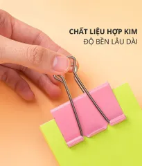 Kẹp bướm Deli E8553A hộp 24 chiếc - Kẹp giấy bền bỉ, chắc chắn, nhiều màu sắc cho văn phòng và học tập