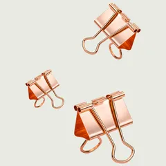 Kẹp Bướm Deli Màu Vàng Hồng - Bộ 15/25/50 Kẹp Thép Không Gỉ Tiện Dụng Cho Văn Phòng, Học Tập Ngăn Nắp