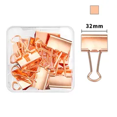 Kẹp Bướm Deli Màu Vàng Hồng - Bộ 15/25/50 Kẹp Thép Không Gỉ Tiện Dụng Cho Văn Phòng, Học Tập Ngăn Nắp