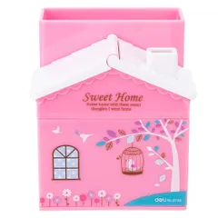 Khay Cắm Bút Deli E9138 Hình Ngôi Nhà - Đồ Dùng Học Tập Đa Chức Năng Thiết Kế Dễ Thương và Tiện Dụng Cho Học Sinh