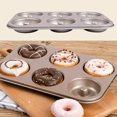 Khay Nướng 6 Bánh Donut UniBaker MB820 - Chất Liệu Thép Không Gỉ, Thiết Kế Hiện Đại, Dành Cho Gia Đình và Tiệm Bánh