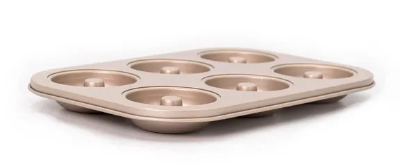 Khay Nướng 6 Bánh Donut UniBaker MB820 - Chất Liệu Thép Không Gỉ, Thiết Kế Hiện Đại, Dành Cho Gia Đình và Tiệm Bánh