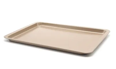 Khay Nướng Bánh Chống Dính 37x26x2cm Màu Vàng - Dụng Cụ Làm Bánh Chất Lượng Cao, Thép Không Gỉ, Phù Hợp Với Món Ngọt Và Mặn