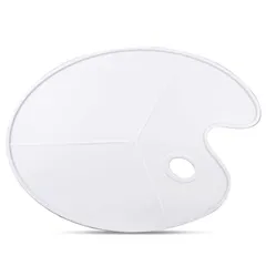 Khay Pha Màu Deli 3/12 Ngăn Có Lỗ Cầm Tay 68301/68300 - Đồ Dùng Học Tập Tiện Lợi, Nhựa Thân Thiện, Thiết Kế Trắng Dễ Nhìn