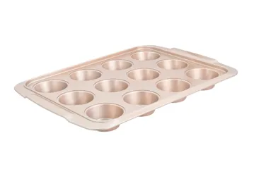 Khuôn Nướng 12 Bánh Cupcake Chống Dính Unibaker MB843 - Dụng Cụ Làm Bánh Tiện Lợi, An Toàn Cho Bếp Nhà