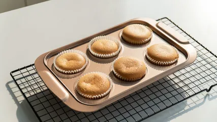Khuôn Nướng Bánh Cupcake 6 Ô Chống Dính Unibaker MB842 - Dụng Cụ Nhà Bếp Chất Liệu Thép Carbon An Toàn, Phân Tán Nhiệt Đồng Đều