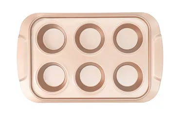 Khuôn Nướng Bánh Cupcake 6 Ô Chống Dính Unibaker MB842 - Dụng Cụ Nhà Bếp Chất Liệu Thép Carbon An Toàn, Phân Tán Nhiệt Đồng Đều