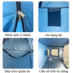 Lều Thay Đồ & Đi Vệ Sinh Cắm Trại Tự Bung, Chống Nước Polyester, Thiết Kế Nhỏ Gọn, Dễ Dàng Sử Dụng, Dã Ngoại, Du Lịch