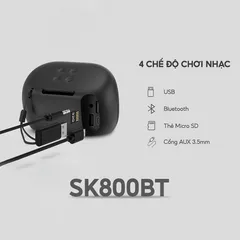 Loa Bluetooth Mini Havit SK800BT - Công Suất 4W, Pin 800mAh, Thời Gian Phát Nhạc 6 Giờ, Kết Nối Đa Năng, Thiết Kế Nhỏ Gọn