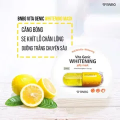 Mặt nạ BNBG Vitamin C Vita Genic Whitening Jelly Mask - Hỗ trợ sáng da và chống oxy hóa, dưỡng trắng tự nhiên, 10 miếng