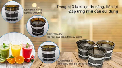 Máy Ép Chậm Kalite KL-598 - Ép Trái Cây Tối Ưu 400W, Thiết Kế Bền Bỉ, Dinh Dưỡng Tối Đa - Phù Hợp Gia Đình và Spa