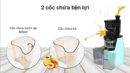 Máy Ép Chậm Kalite KL-598 - Ép Trái Cây Tối Ưu 400W, Thiết Kế Bền Bỉ, Dinh Dưỡng Tối Đa - Phù Hợp Gia Đình và Spa