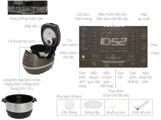 Nồi Cơm Điện Cao Tần Cuckoo CRP-CHSS1009FN 1.8L - Sang Trọng, Dung Tích Lớn, Chức Năng Đa Dạng, Bảo Quản Dễ Dàng