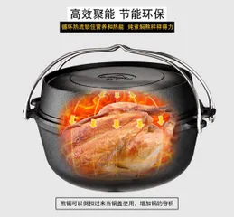 Nồi Gang Dã Ngoại Đa Năng Campingmoon D0-28 - Dùng Để Nướng, Ninh, Hấp, Tiện Lợi Cho Cắm Trại, Du Lịch, và Thăm Quan Ngoài Trời