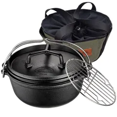 Nồi Gang Dã Ngoại Đa Năng Campingmoon D0-28 - Dùng Để Nướng, Ninh, Hấp, Tiện Lợi Cho Cắm Trại, Du Lịch, và Thăm Quan Ngoài Trời
