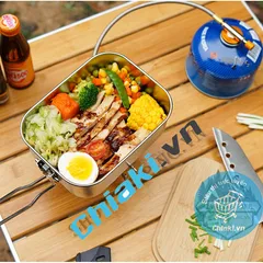 Nồi Đựng Cơm Inox 304 Đa Năng Với Nắp Gỗ - Tiện Dụng Cho Cắm Trại Và Dã Ngoại, Hộp Thức Ăn Chất Lượng Cao