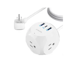 Ổ Cắm Điện Anker PowerStrip Cube A9134 - 1 Cổng Sạc Nhanh Type C 30W, 2 Cổng USB, 3 Cổng AC, Thiết Kế Nhỏ Gọn, Tiện Lợi Sạc 6 Thiết Bị Đồng Thời