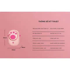 Quạt Đeo Cổ Hình Chân Mèo Remax F6 - Quạt Tích Điện Thời Trang 3 Tốc Độ, Dễ Thương, Sử Dụng Liên Tục 10 Giờ