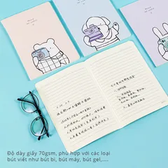 Sổ Ghi Chép Khâu Gáy B5 Deli - Sổ Tay Kẻ Ngang Bìa Hologram 40 Trang, Giấy Chống Lóa Cho Học Sinh và Người Làm Việc