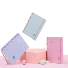Sổ tay ghi chép B5 gầy lò xo Deli 60 trang - Sổ nhiều màu nhẹ nhàng, giấy chống lóa, tiện lợi cho học sinh và dân văn phòng