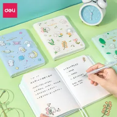 Sổ tay Deli SZ034 Họa Tiết Dễ Thương - Giấy Chống Nước, Cúc Bấm, Kích Thước 164x118mm, Sản Phẩm Văn Phòng Phẩm Cao Cấp