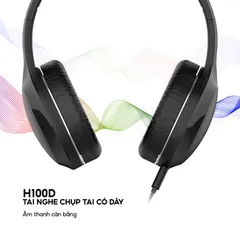 Tai Nghe Chụp Tai Havit H100D 40mm - Âm Thanh Sống Động, Thiết Kế Nhỏ Gọn, Gập Được, Giảm Tiếng Ồn, Siêu Nhẹ 200g