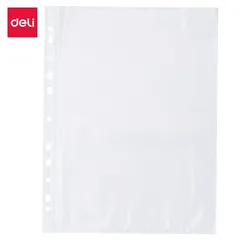 Tấm Bảo Vệ Tài Liệu 11 Lỗ A4 Deli Trong Suốt 0.035mm E5712 - Giúp Bảo Quản Tài Liệu Tốt Nhất Cho Học Tập và Công Việc