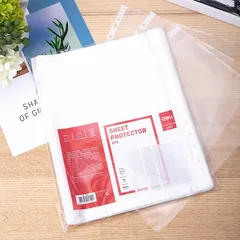 Tấm Bảo Vệ Tài Liệu 11 Lỗ A4 Deli Trong Suốt 0.035mm E5712 - Giúp Bảo Quản Tài Liệu Tốt Nhất Cho Học Tập và Công Việc