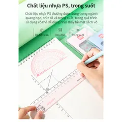 Bộ 4 Thước Kẻ Học Sinh Kakao Friends X Deli 79521 - Dụng Cụ Học Tập Chất Liệu Nhựa PS Bền Bỉ, Thiết Kế Ngộ Nghĩnh