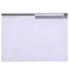 Túi Hồ Sơ A4 Deli E5504 - Chống Thấm Nước, Bảo Vệ Tài Liệu, Chất Liệu PP Mịn, Nút Bấm Cao Cấp, Đa Dạng Màu Sắc