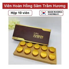 Viên hoàn hồng sâm trầm hương Kyung Nam Hàn Quốc - Thực phẩm bổ sung sức khỏe, tăng cường sức đề kháng, giảm mệt mỏi, hộp 10 viên