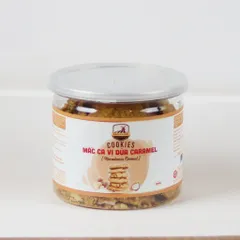 Bánh ăn kiêng Cookies vị dừa caramel Bazanland - Hương vị thơm ngon với hạt macca, đóng hộp tiện lợi, dinh dưỡng bổ sung 250g/400g