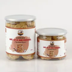 Bánh ăn kiêng Cookies vị dừa caramel Bazanland - Hương vị thơm ngon với hạt macca, đóng hộp tiện lợi, dinh dưỡng bổ sung 250g/400g