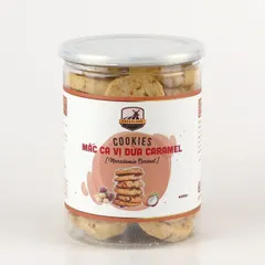 Bánh ăn kiêng Cookies vị dừa caramel Bazanland - Hương vị thơm ngon với hạt macca, đóng hộp tiện lợi, dinh dưỡng bổ sung 250g/400g
