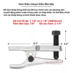 Bộ Dụng Cụ Vam Cảo Rotuyn 5 Chi Tiết - Công Cụ Bảo Dưỡng Sửa Chữa Hệ Thống Lái Chuyên Nghiệp, Chất Lượng Cao