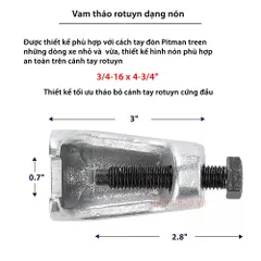Bộ Dụng Cụ Vam Cảo Rotuyn 5 Chi Tiết - Công Cụ Bảo Dưỡng Sửa Chữa Hệ Thống Lái Chuyên Nghiệp, Chất Lượng Cao
