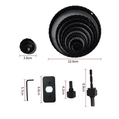 Bộ Mũi Khoét Gỗ Thạch Cao Nhựa 13 Kích Thước - Công Cụ Khoan Đa Năng Cho Xưởng Mộc và Thủ Công Mỹ Nghệ