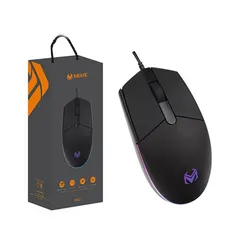 Chuột USB có dây Mixie M02 - Chuột chơi game 3 phím bấm, thiết kế thể thao, LED đổi màu, độ nhạy 1000 DPI, hàng chính hãng