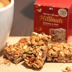 Bánh Ngũ Cốc Ăn Kiêng Granola Bar Millinuts - Thanh Dinh Dưỡng Hương Vị Từ Hạt Và Trái Cây, Chế Độ Ăn Healthy, Không Đường