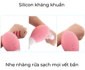 Máy Chà Lưng Silicon Kháng Khuẩn Chống Nước IPX7 - Tẩy Da Chết, Dễ Sử Dụng, Phù Hợp Với Da Nhạy Cảm, Cán Dài Tiện Lợi