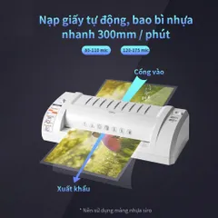 Máy Ép Nhựa Dẻo Deli E3893 A4/A5/B5 - Thiết Bị Bảo Quản Giấy Tờ Đa Năng Tiện Lợi, Công Suất 200W